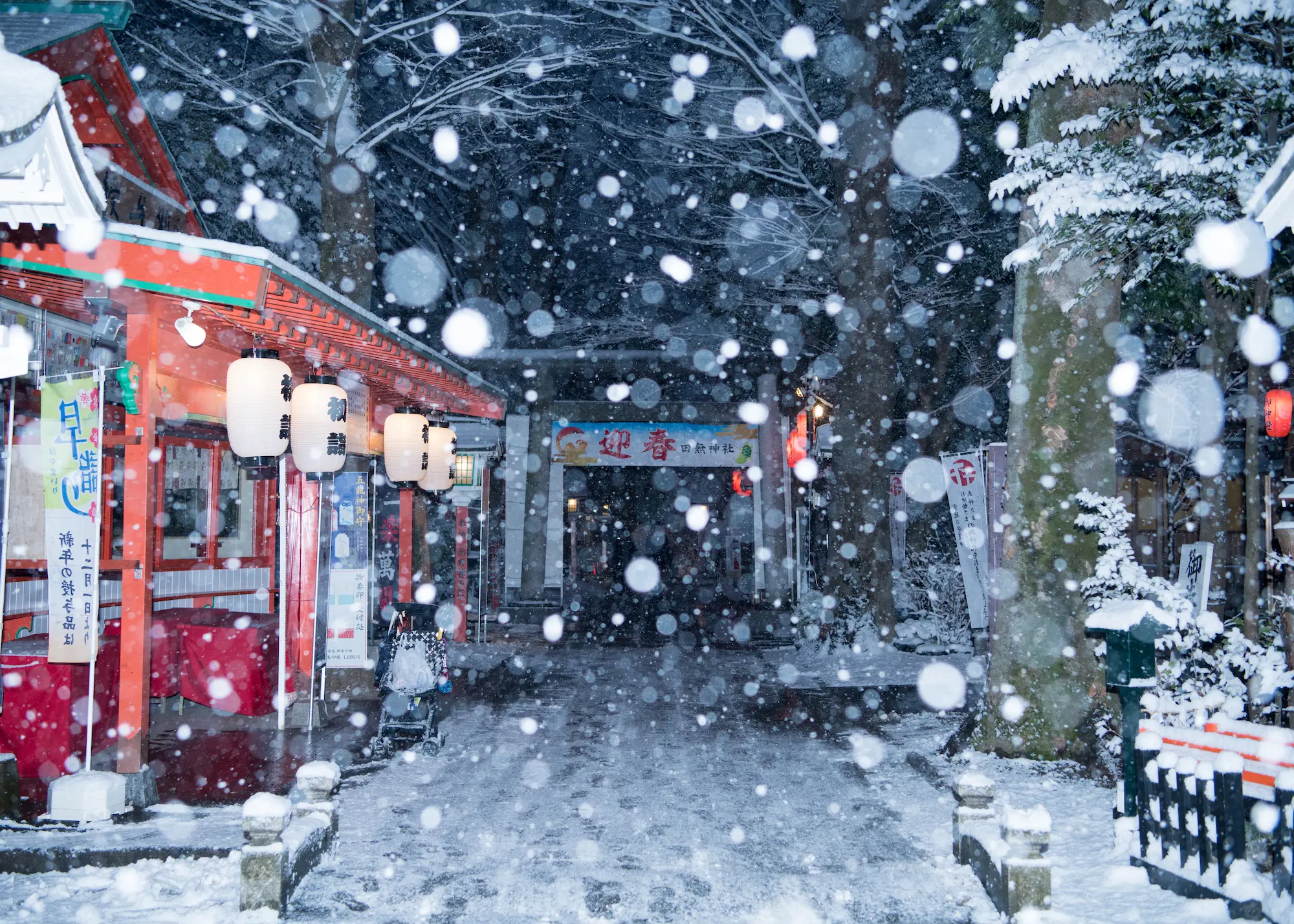 雪降る神社17